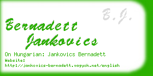 bernadett jankovics business card